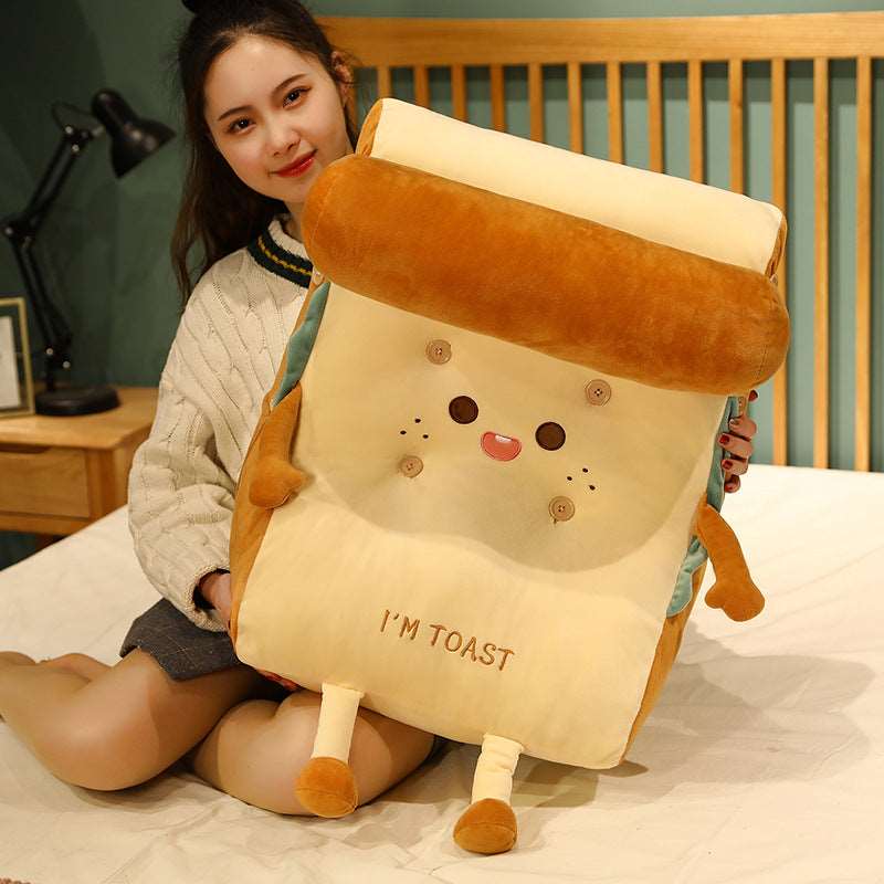 Toast Bread Bedside Cushion Back Pillow With Headrest Sofa Office Bay Window Waist Pillow Waist Support Waist Neck Pillow Wakaii