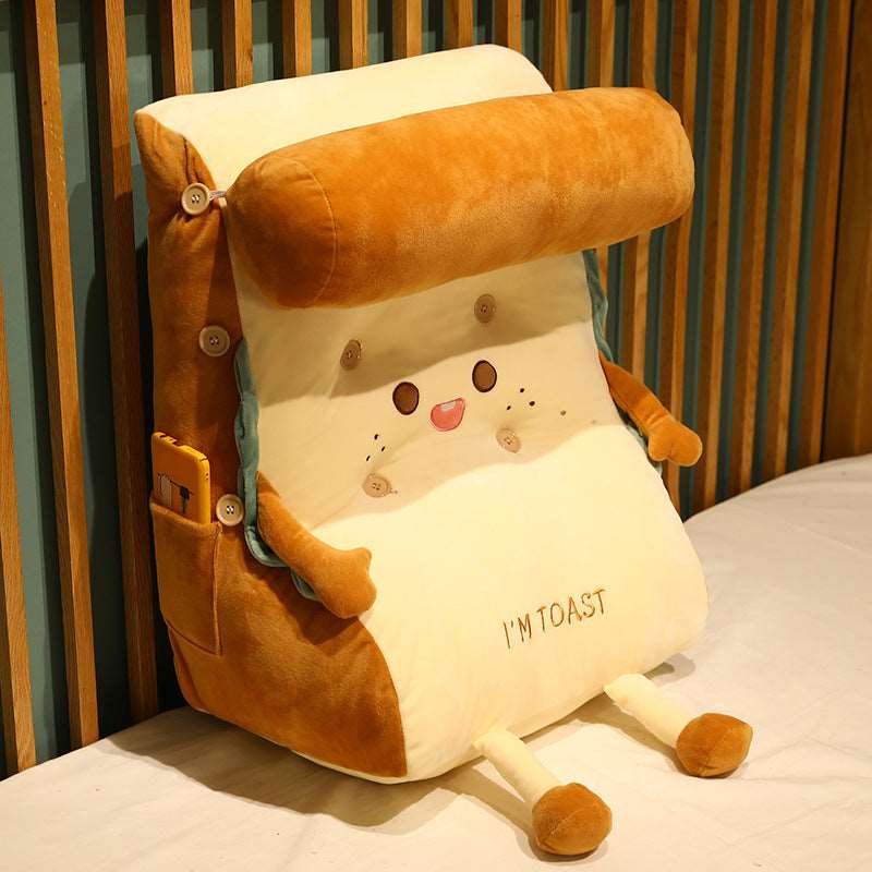 Toast Bread Bedside Cushion Back Pillow With Headrest Sofa Office Bay Window Waist Pillow Waist Support Waist Neck Pillow Wakaii
