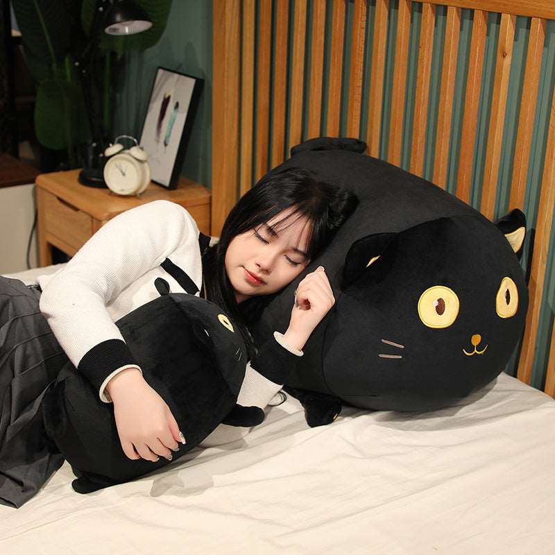 Leo the Wide-Eyed Kawaii Black Cat Plushie Wakaii
