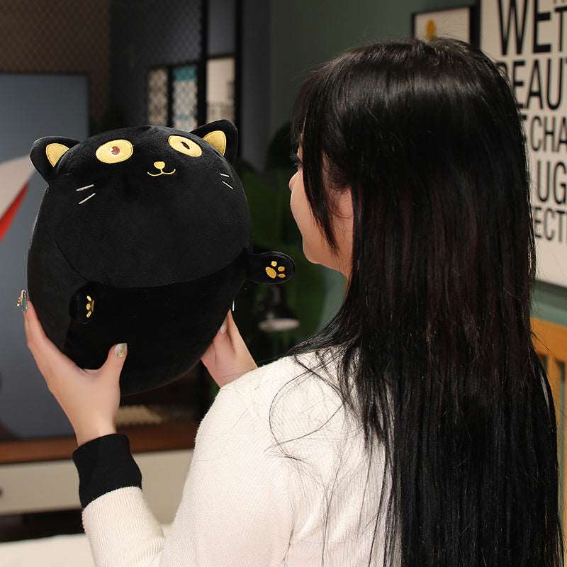 Leo the Wide-Eyed Kawaii Black Cat Plushie Wakaii