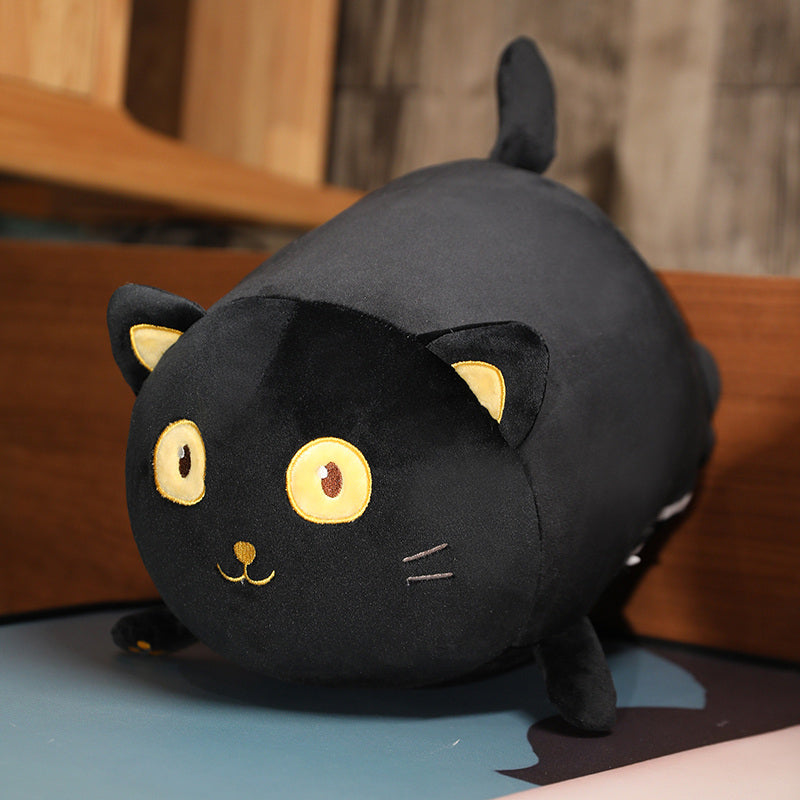Leo the Wide-Eyed Kawaii Black Cat Plushie Wakaii
