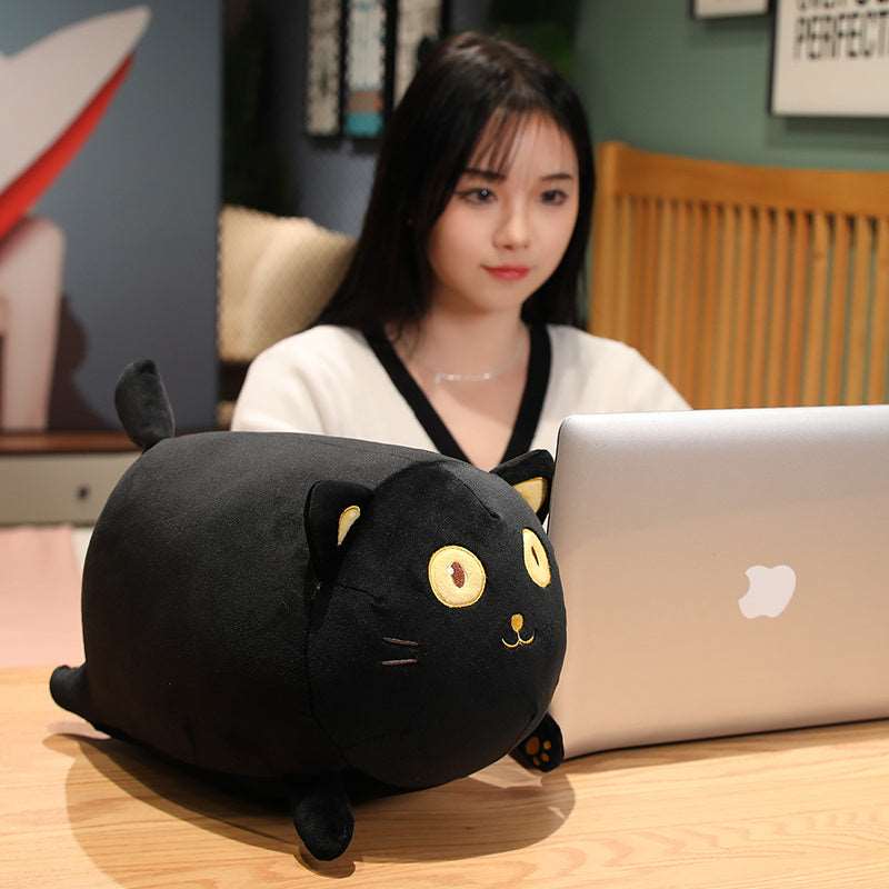 Leo the Wide-Eyed Kawaii Black Cat Plushie Wakaii