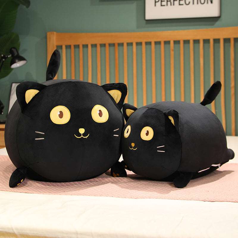 Leo the Wide-Eyed Kawaii Black Cat Plushie Wakaii