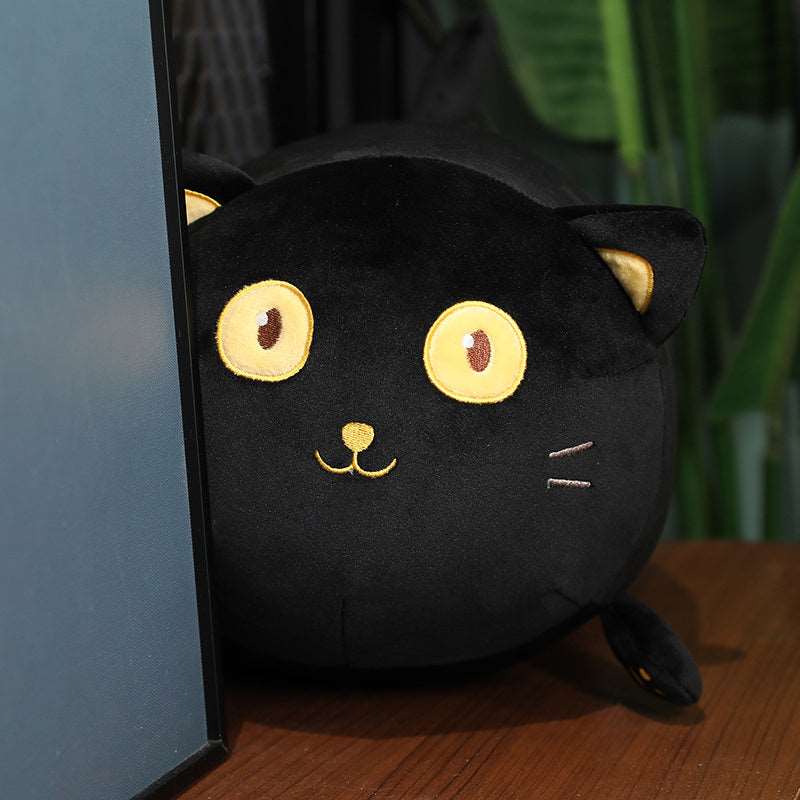 Leo the Wide-Eyed Kawaii Black Cat Plushie Wakaii