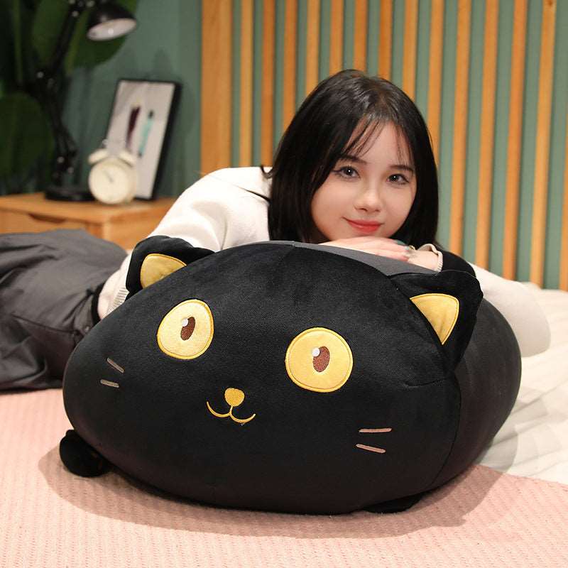 Leo the Wide-Eyed Kawaii Black Cat Plushie Wakaii