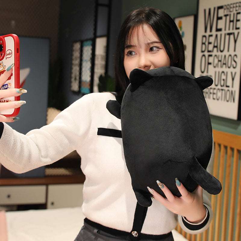 Leo the Wide-Eyed Kawaii Black Cat Plushie Wakaii