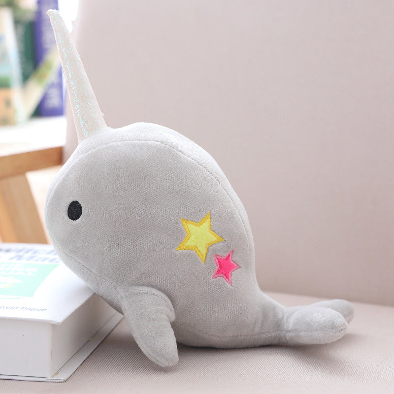 Cute Cartoon Twin Star Narwhal Doll Plush Toy Cute Cute Twin Star Narwhal Doll Wakaii