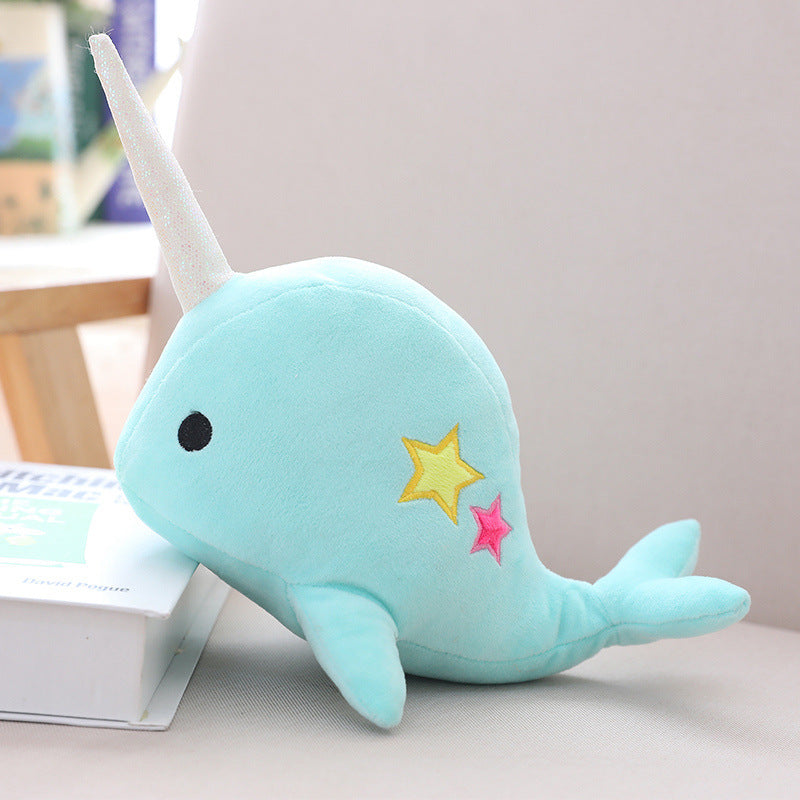 Cute Cartoon Twin Star Narwhal Doll Plush Toy Cute Cute Twin Star Narwhal Doll Wakaii