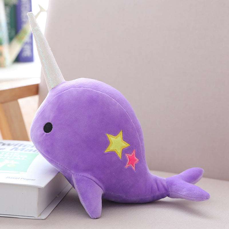 Cute Cartoon Twin Star Narwhal Doll Plush Toy Cute Cute Twin Star Narwhal Doll Wakaii