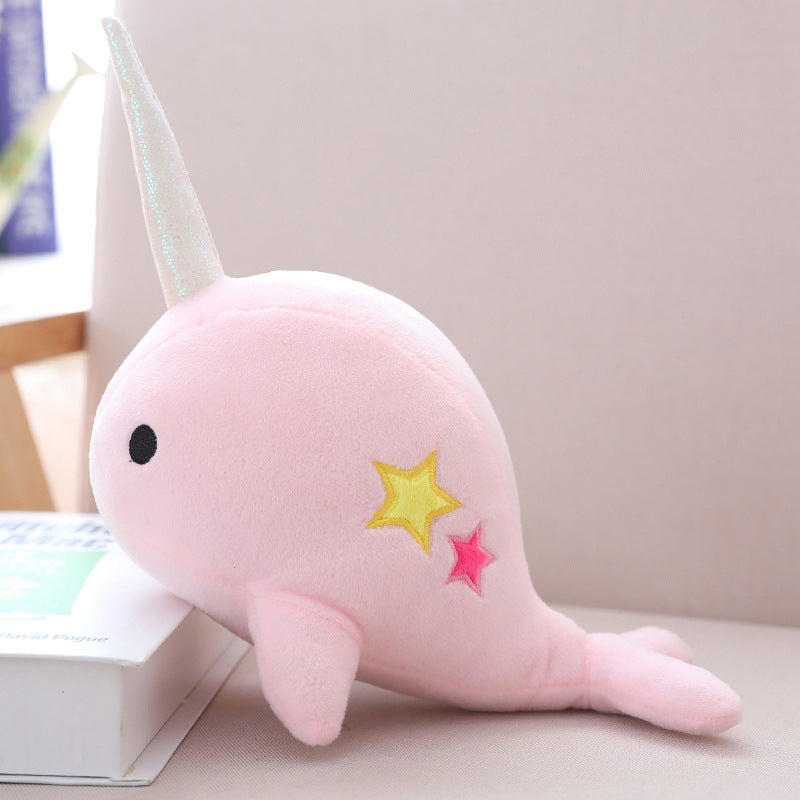 Cute Cartoon Twin Star Narwhal Doll Plush Toy Cute Cute Twin Star Narwhal Doll Wakaii