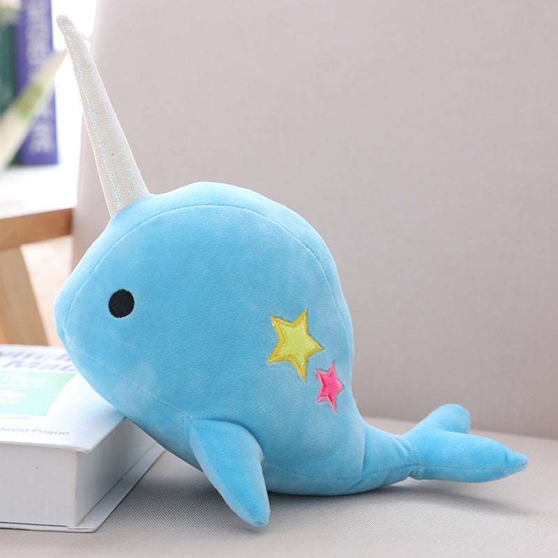 Cute Cartoon Twin Star Narwhal Doll Plush Toy Cute Cute Twin Star Narwhal Doll Wakaii