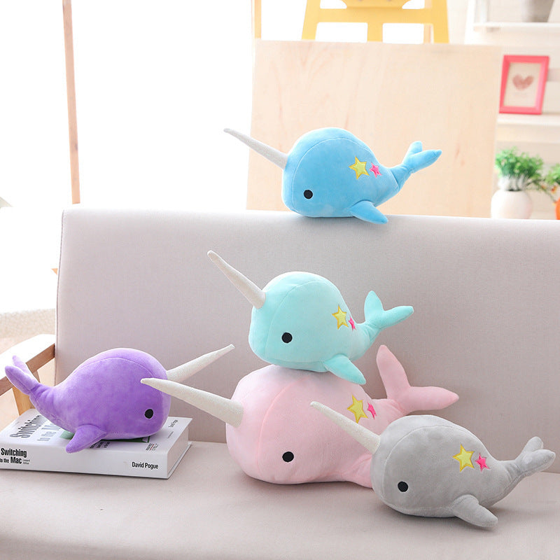 Cute Cartoon Twin Star Narwhal Doll Plush Toy Cute Cute Twin Star Narwhal Doll Wakaii