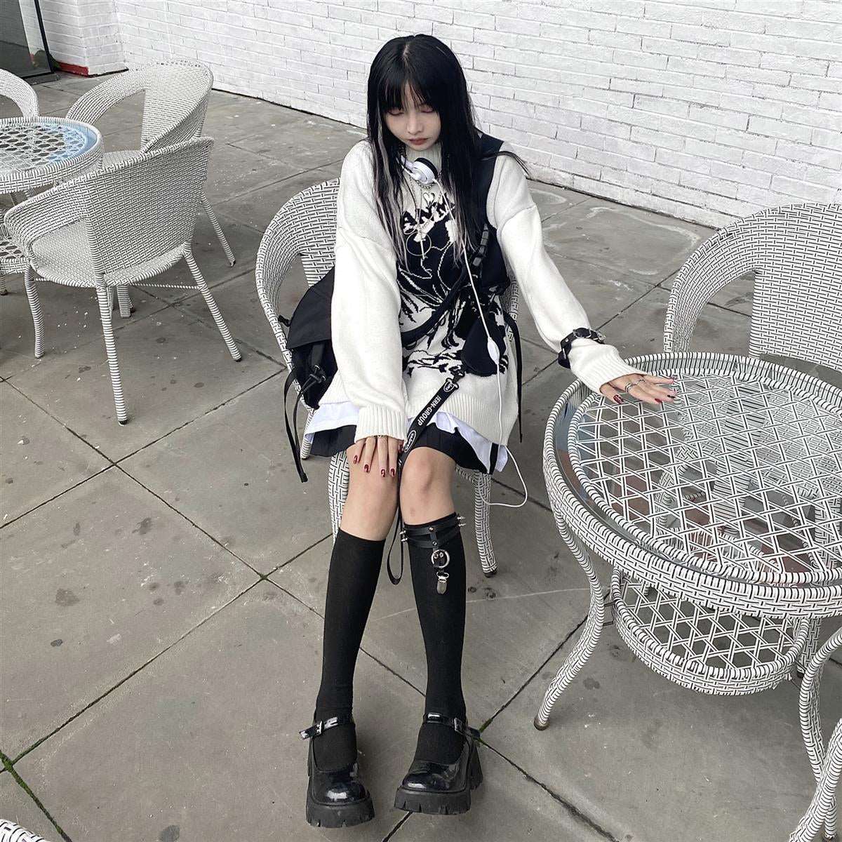 Smoking Anime Girl Sweatshirt Wakaii