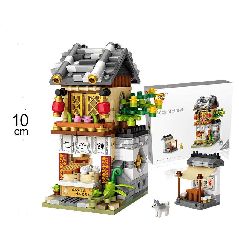 Chinese commercial street view building blocks Wakaii