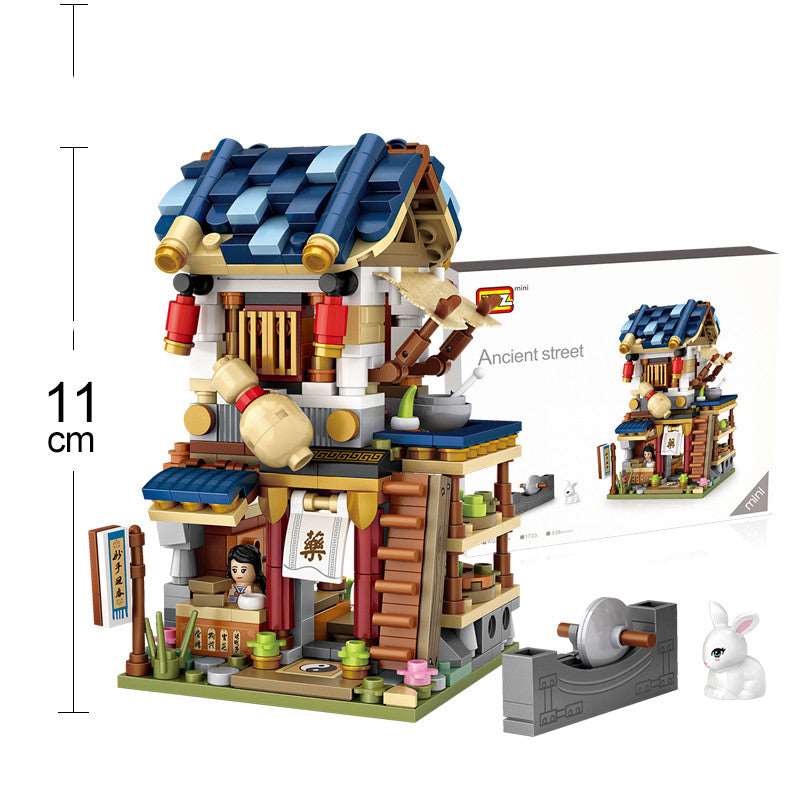 Chinese commercial street view building blocks Wakaii