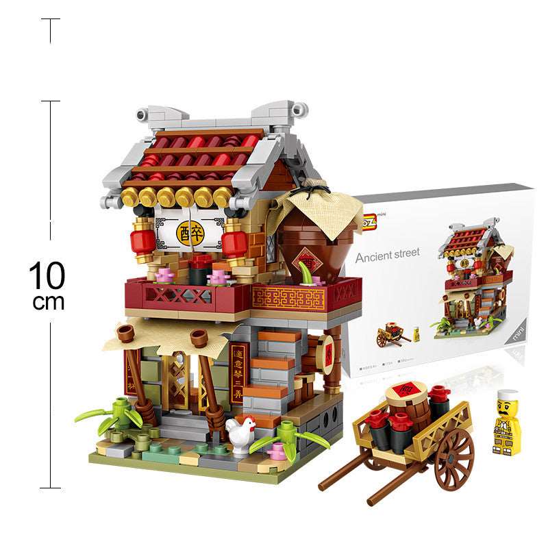 Chinese commercial street view building blocks Wakaii