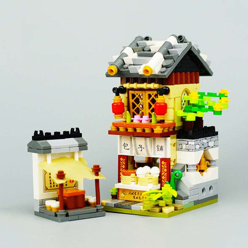 Traditional Chinese Marketplace Building Blocks