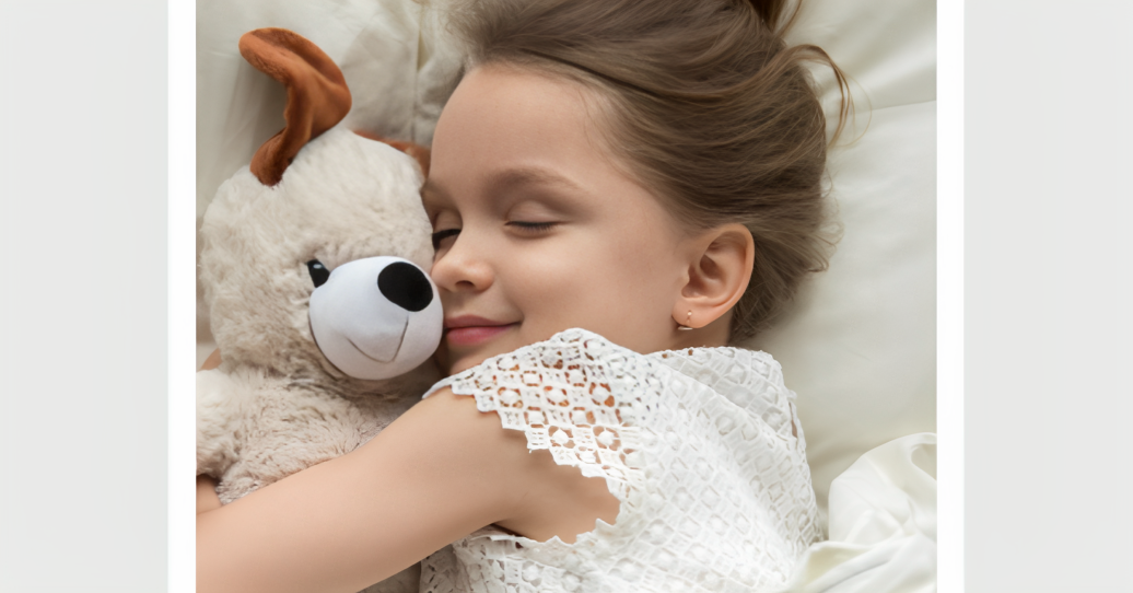 girl hugging teddy bear