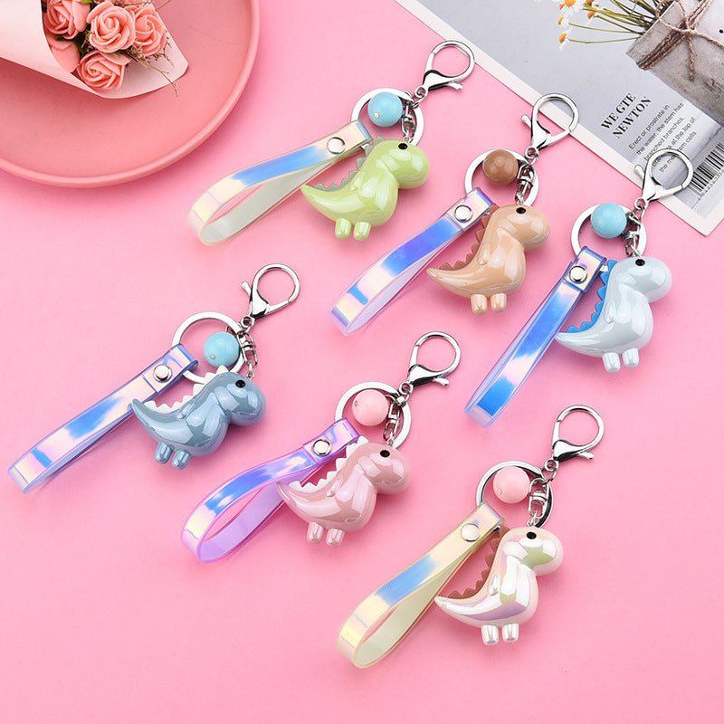 Kawaii Dinosaur Metal Acrylic Keychain