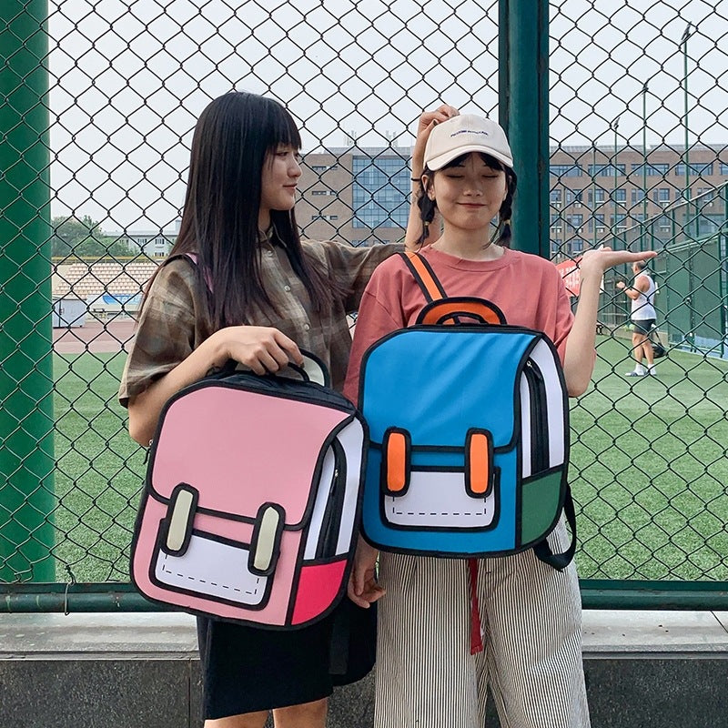 Kawaii 3D Cartoon Canvas Backpacks