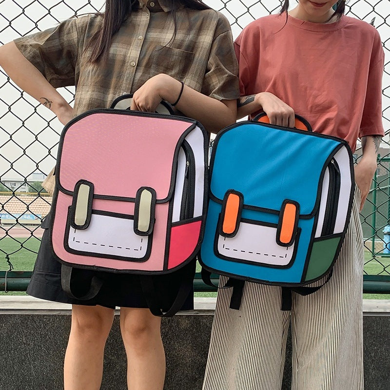 Kawaii 3D Cartoon Canvas Backpacks