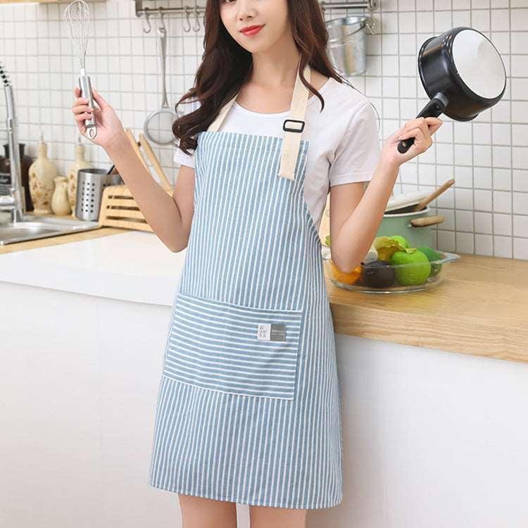 Charming Striped Kawaii Apron