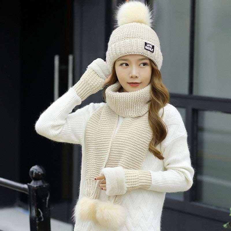 Chic Knitted 3-in-1 Winter Set