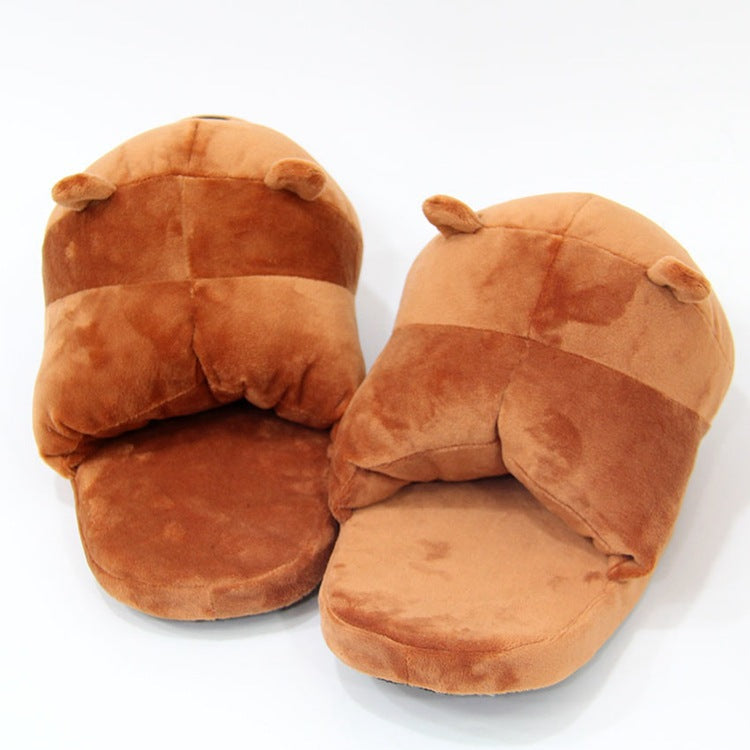 Plush half-pack with cotton slippers Wakaii