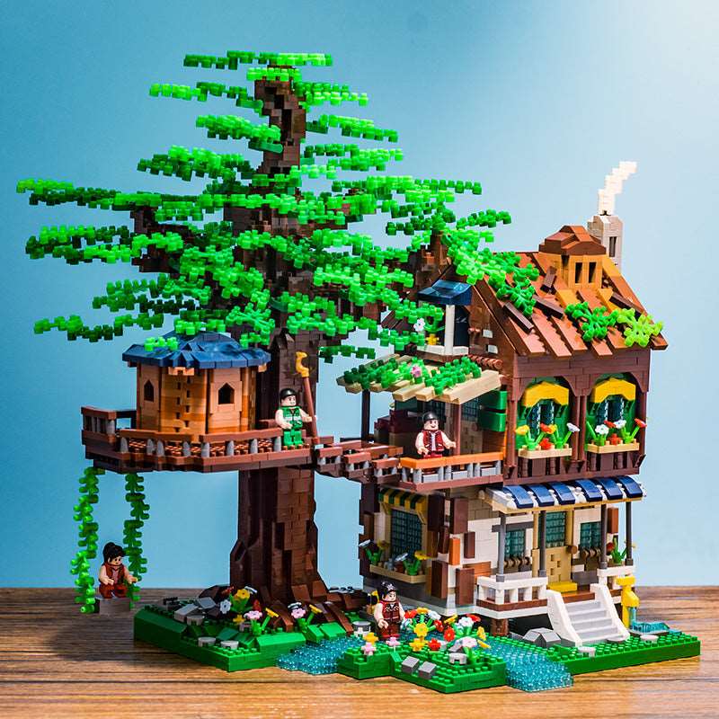 High Elf Tree House Puzzle Assembling Building Blocks Wakaii