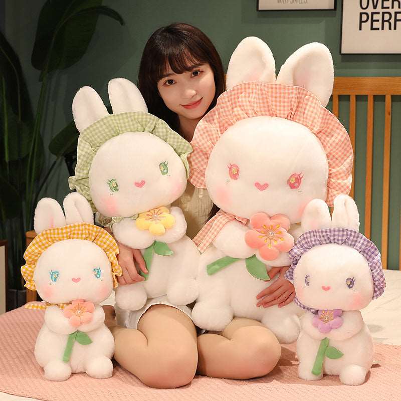 Fluffy the Kawaii Flower Bunny Plushie Wakaii