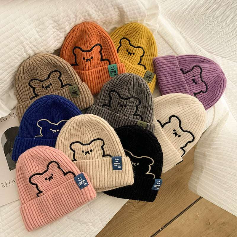 Kawaii Bear Wool Beanie Wakaii