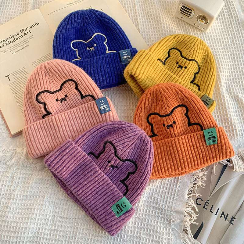 Kawaii Bear Wool Beanie Wakaii