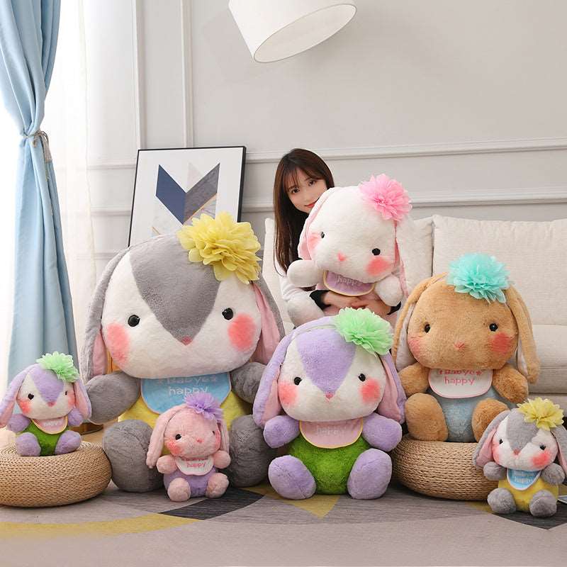 Kawaii Blushing Long Ear Bunny Plushies Wakaii