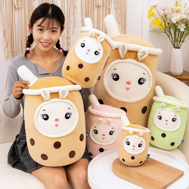 Kawaii Bubble Tea Bunny Plushies Wakaii