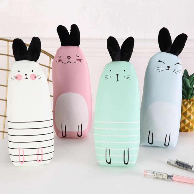 Kawaii Bunny Leather Pencil Case Wakaii