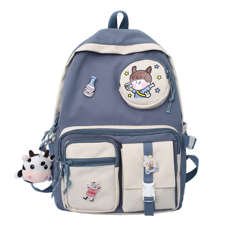 Kawaii Color Pop Cow Plushie Backpack Wakaii