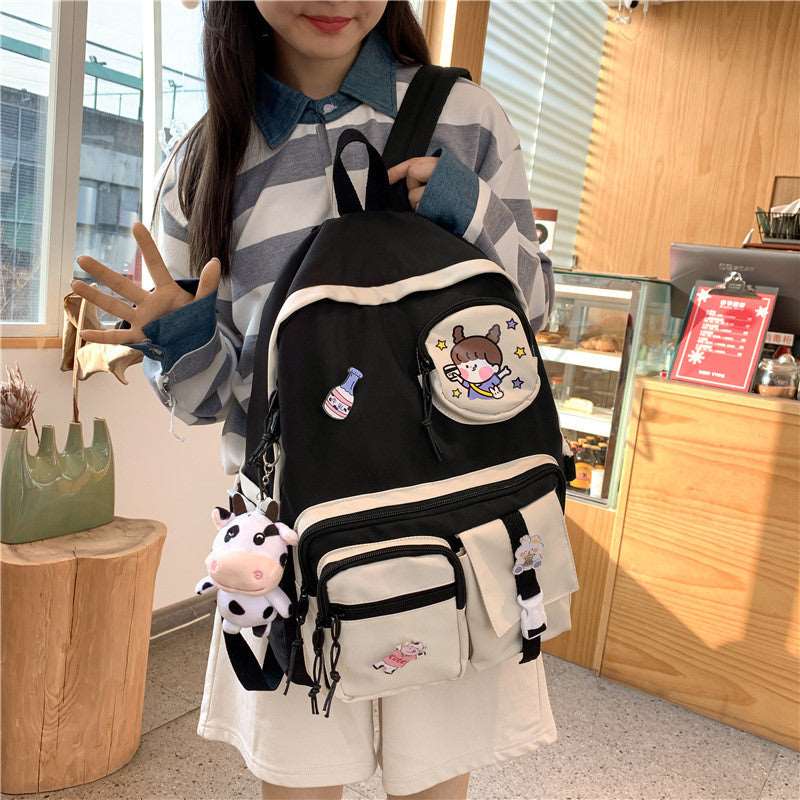Kawaii Color Pop Cow Plushie Backpack