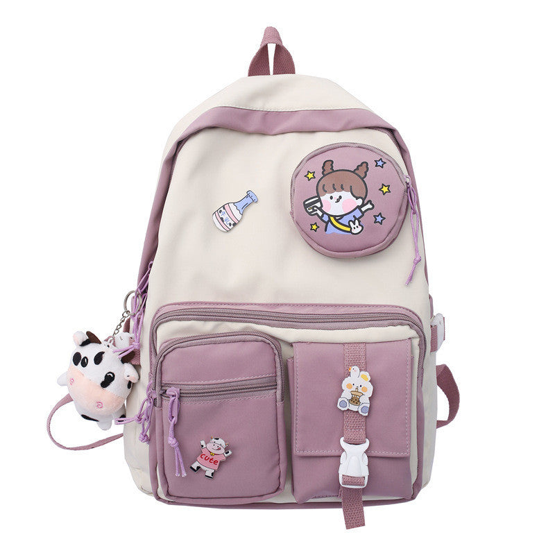 Kawaii Color Pop Cow Plushie Backpack Wakaii
