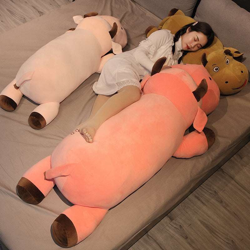 Cute large ox zodiac rag doll pillow lazy doll Wakaii