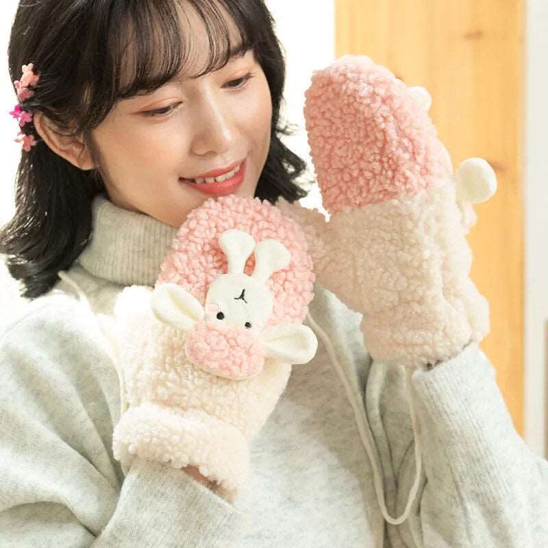 Kawaii Cozy Thick Sheep Mittens