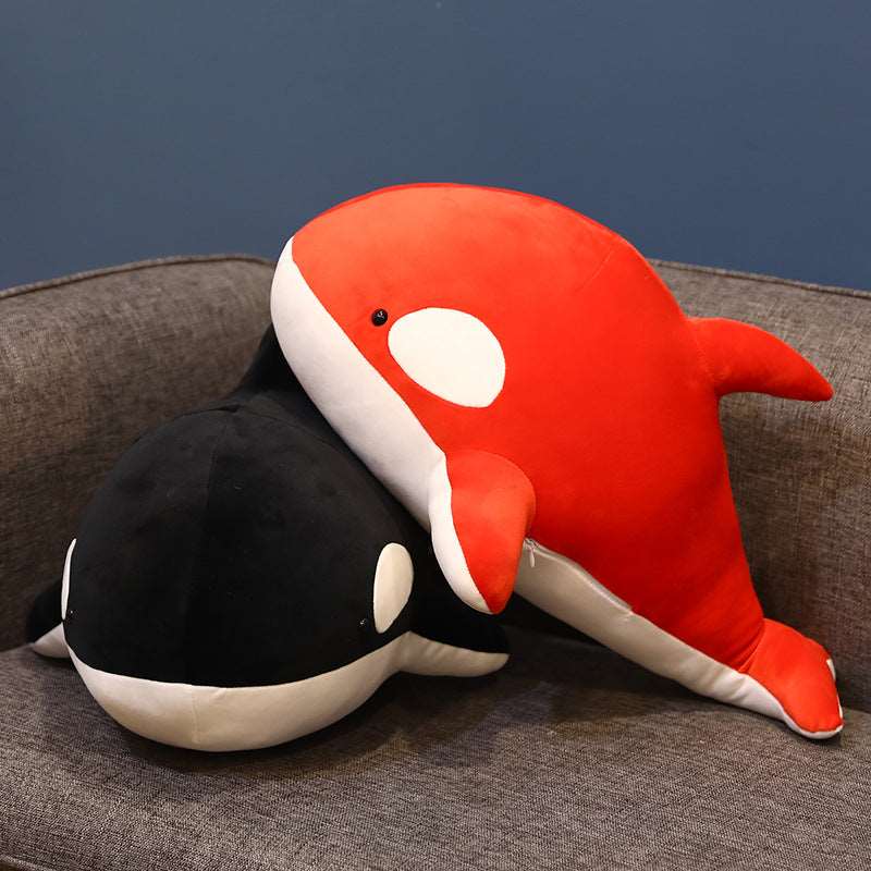 Whale doll pillow sleeping doll black Wakaii