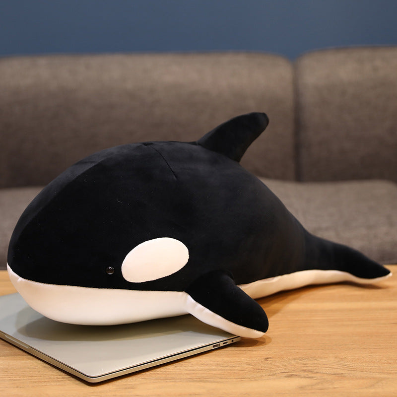 Whale doll pillow sleeping doll black Wakaii