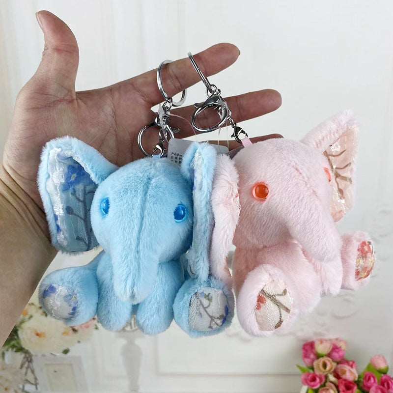 Kawaii Elephant Plush Keychain Wakaii
