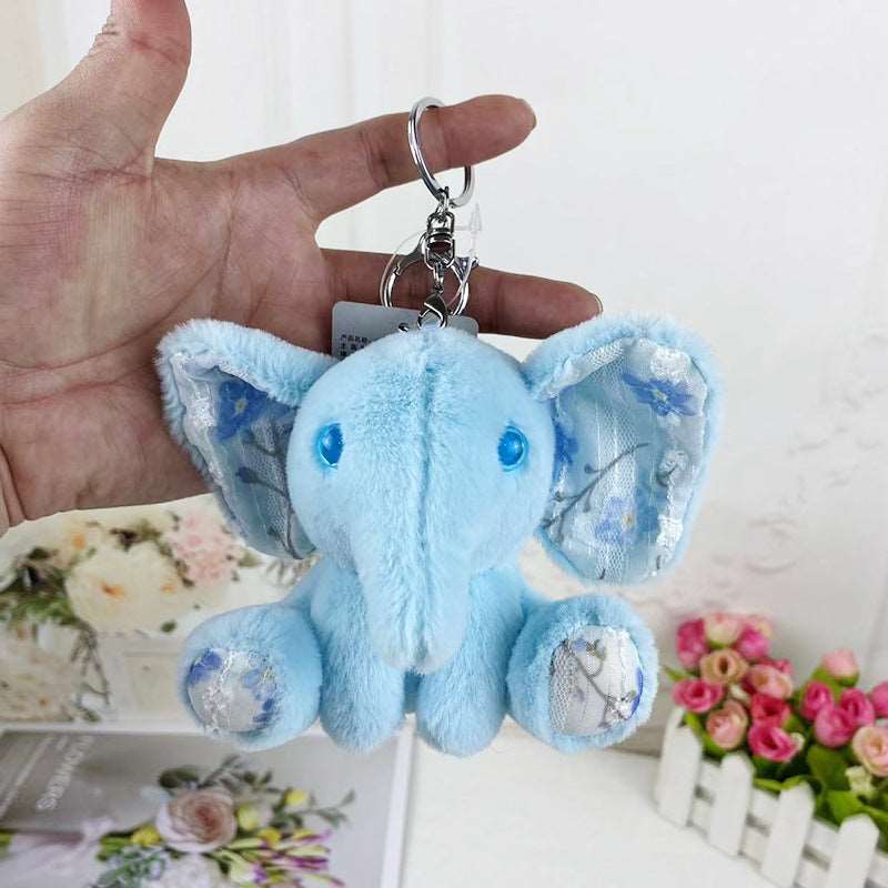 Kawaii Elephant Plush Keychain Wakaii