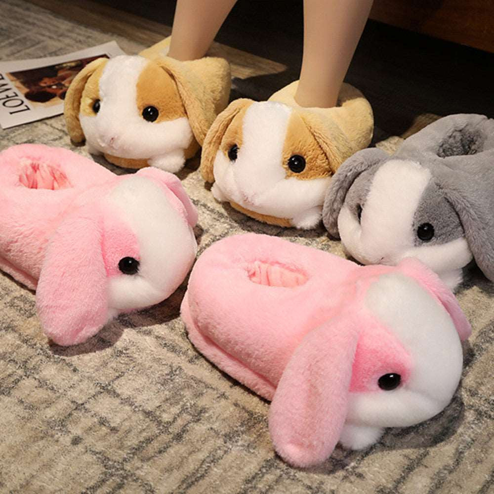 Kawaii Fluffy Hops Bunny Slippers Wakaii