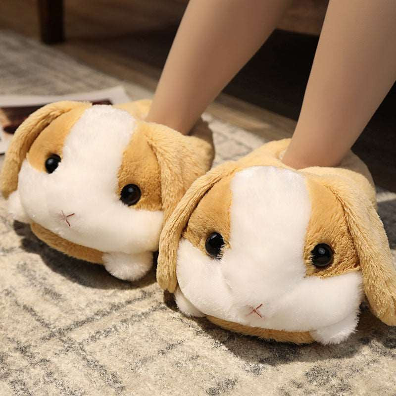 Kawaii Fluffy Hops Bunny Slippers Wakaii