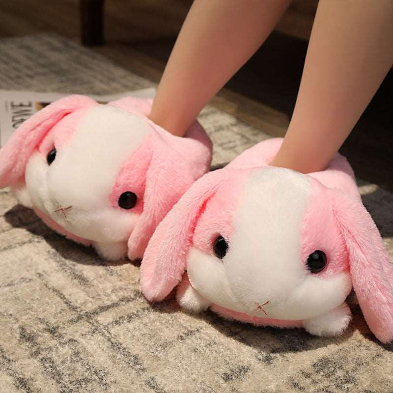 Kawaii Fluffy Hops Bunny Slippers Wakaii