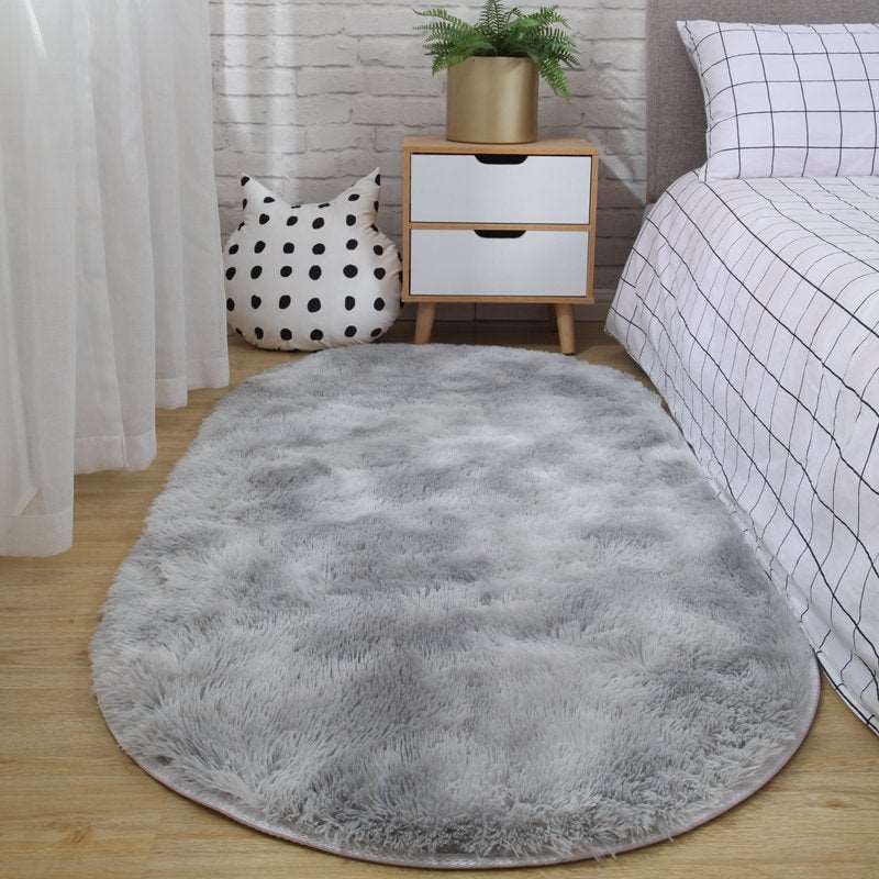 Kawaii Fluffy Oval Bedroom Rugs Wakaii