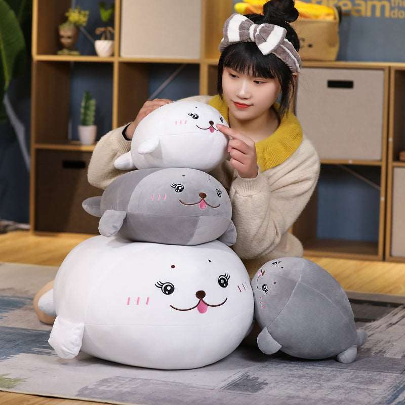 Kawaii Fluffy Seal Plushies Wakaii