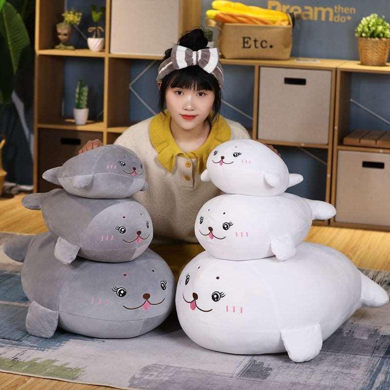 Kawaii Fluffy Seal Plushies Wakaii